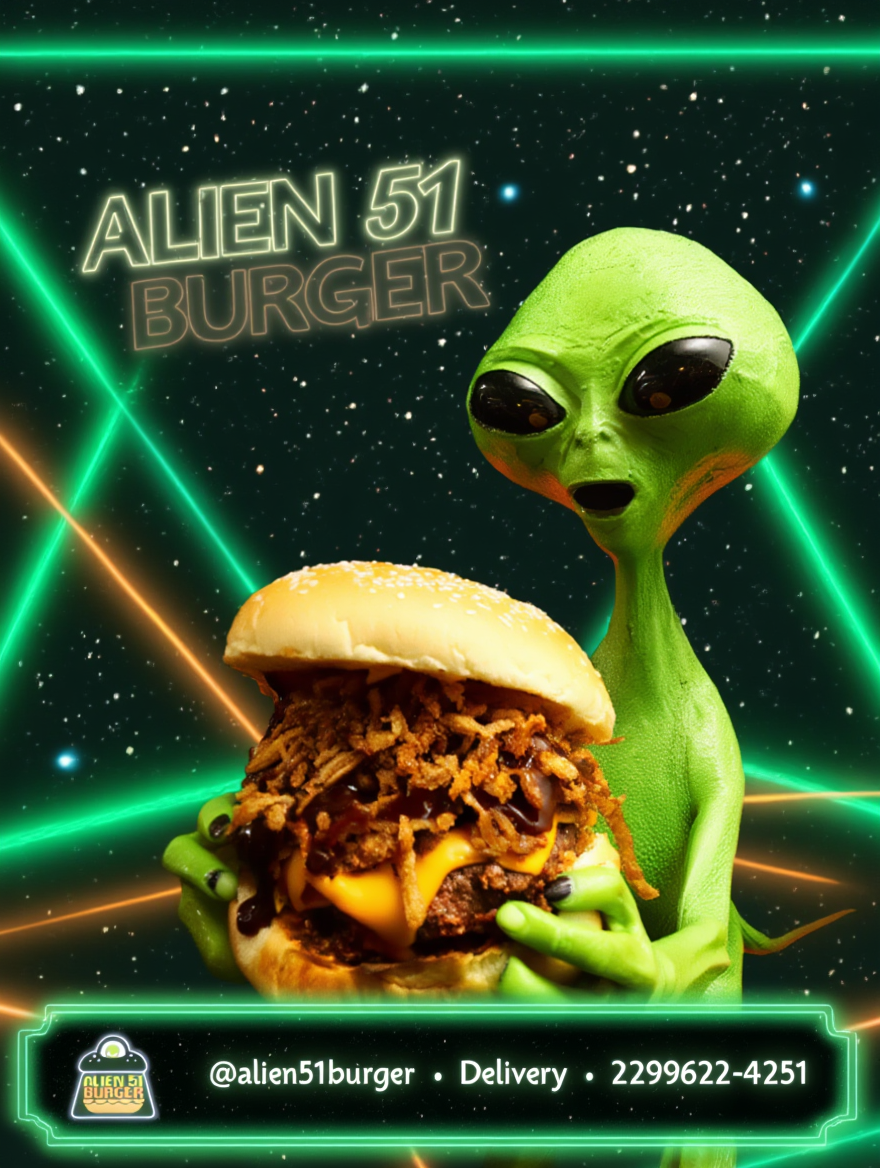 Alien Burger Design Criativo